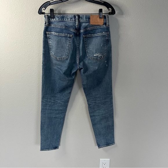 MOUSSY VINTAGE Edmond Cropped Skinny Jeans Blue Denim Distressed Casual Women 25 - Picture 8 of 11